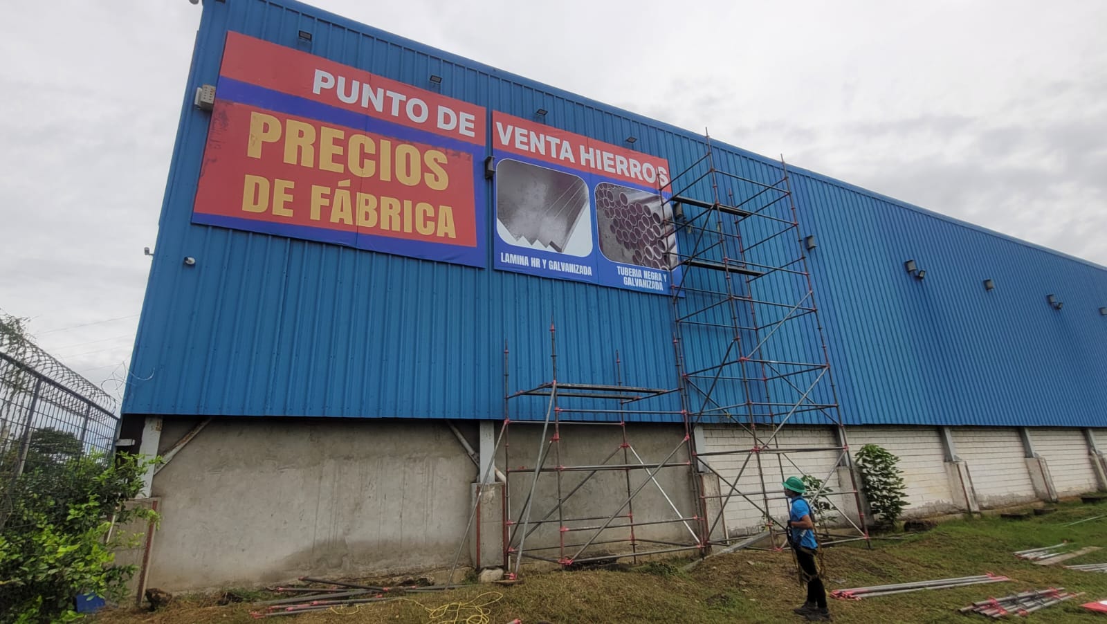 Aviso tipo bastidor